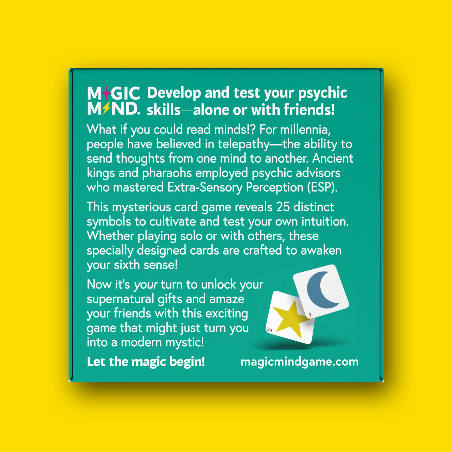 Magic Mind ESP Training Game | Telepathy Cards for Psychic Development