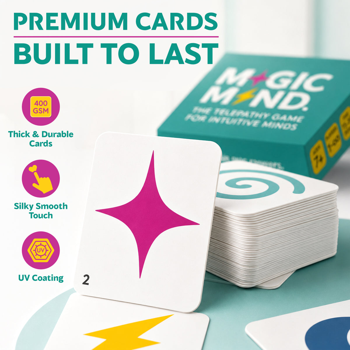 Magic Mind™ Telepathy & Mindsight Cards | Solo Play, Friends & Families