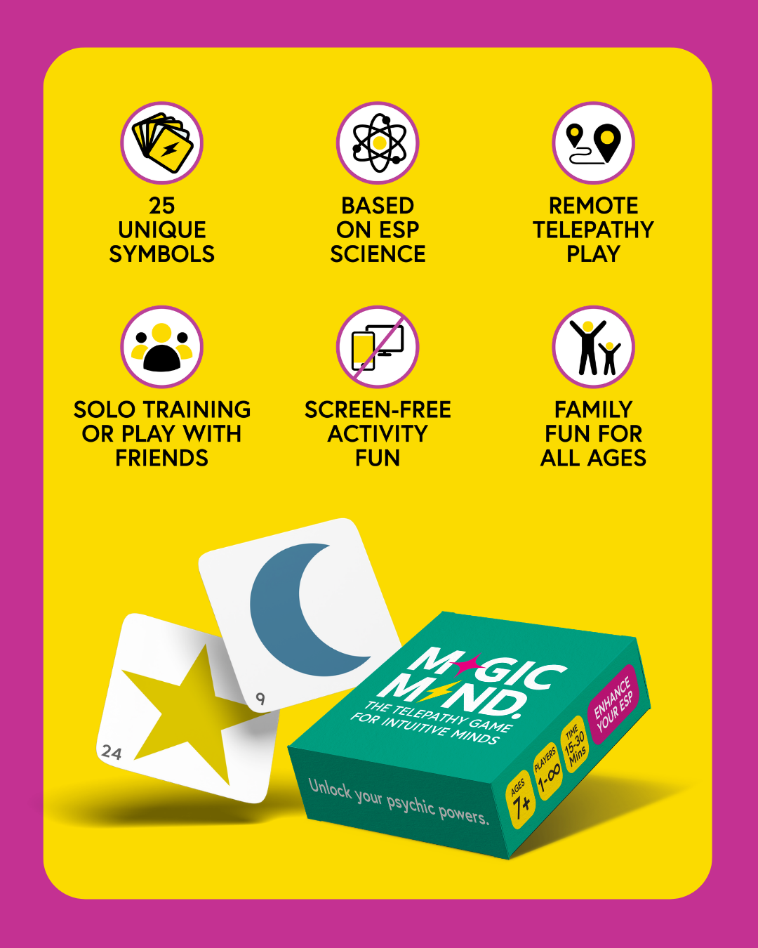 Magic Mind ESP Training Game | Telepathy Cards for Psychic Development (WHOLESALE)